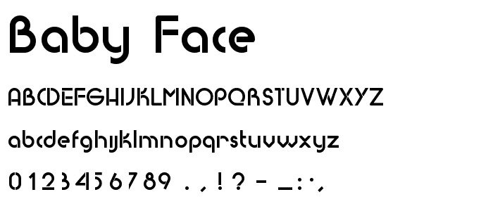 Baby Face font